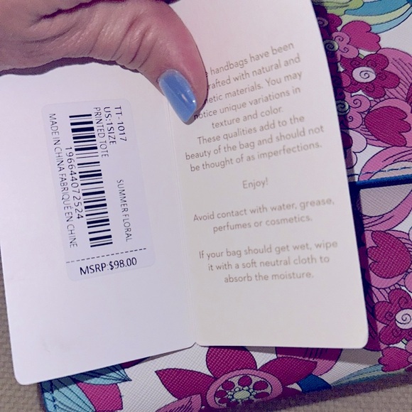 Trina Turk floral clutch new with tags - Picture 6 of 6